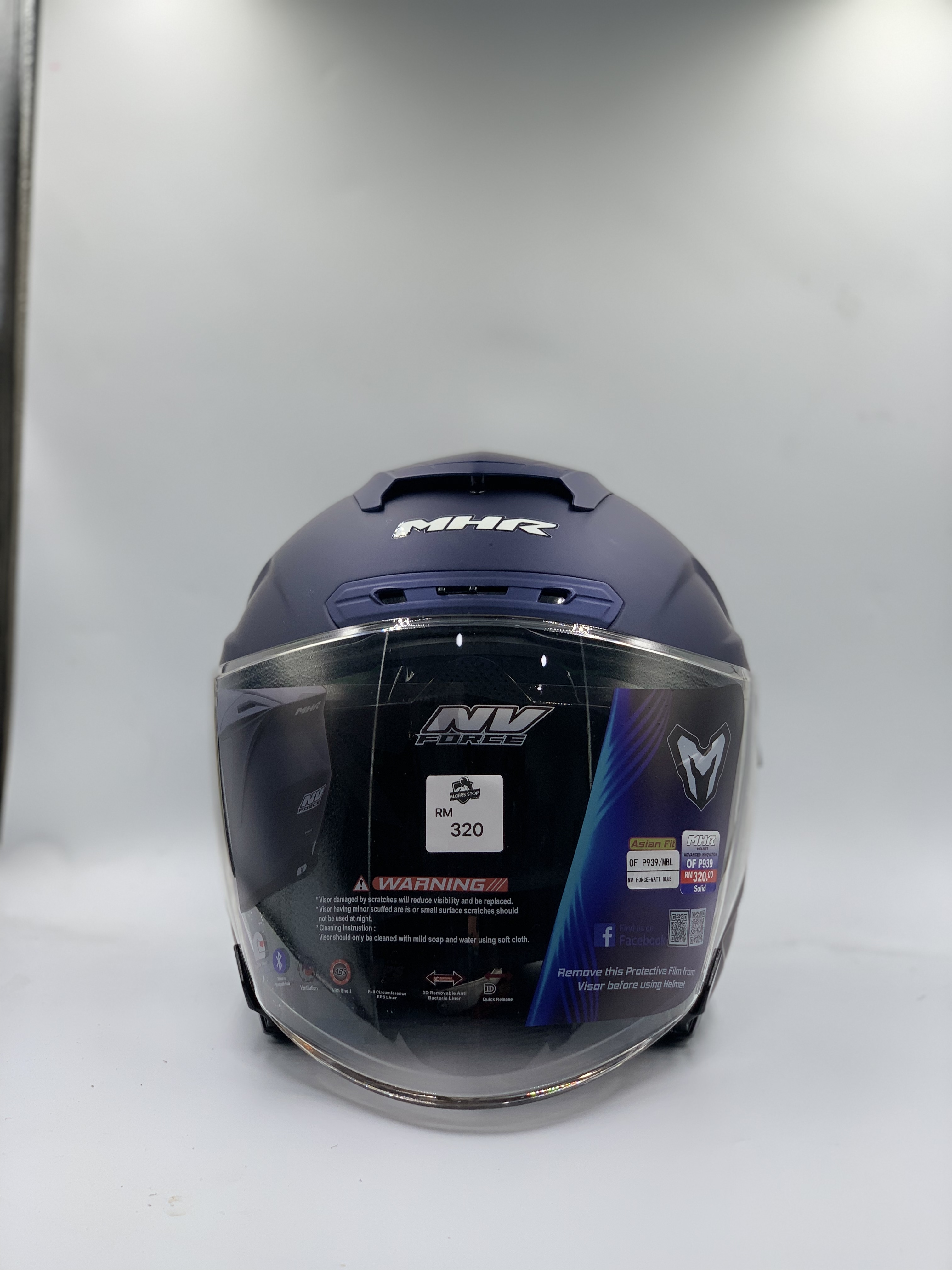 MHR NV Force Dual Visor Plain Solid Colour (SIRIM)